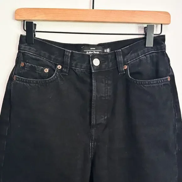 & Other Stories Hi Rise Straight Denim Jeans Black Size 26 - Picture 2 of 7